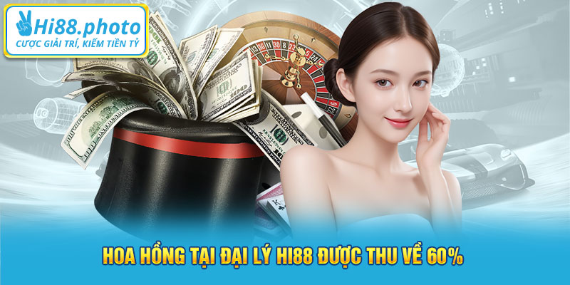 Hoa hồng tại đại lý Hi88 được thu về 60% 