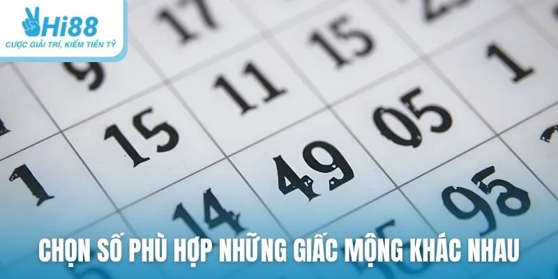 Chọn số phù hợp những giấc mộng khác nhau