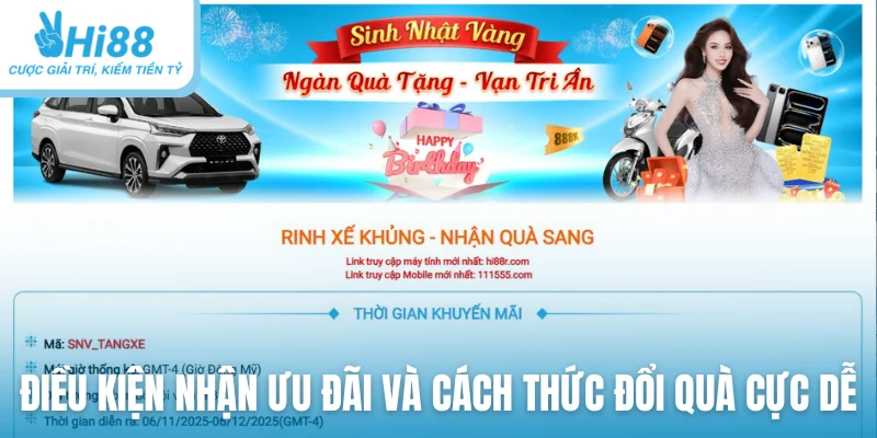 Điều kiện nhận ưu đãi và cách thức đổi quà cực dễ dàng