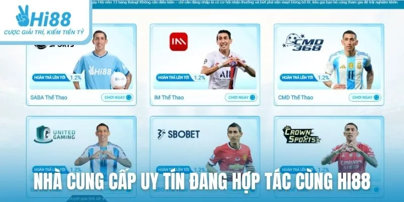 Nhà cung cấp thể thao uy tín đang hợp tác cùng Hi88