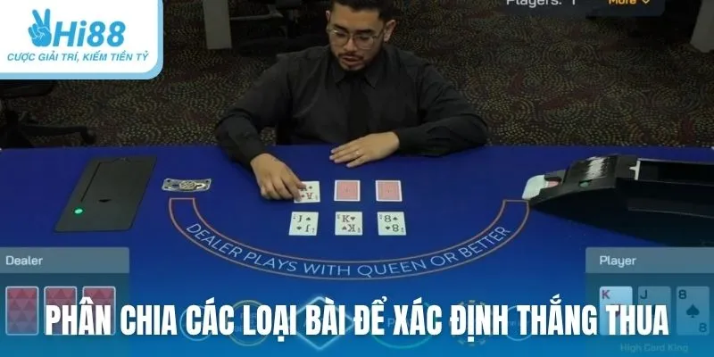 Phân chia các loại bài để xác định thắng thua nhanh chóng