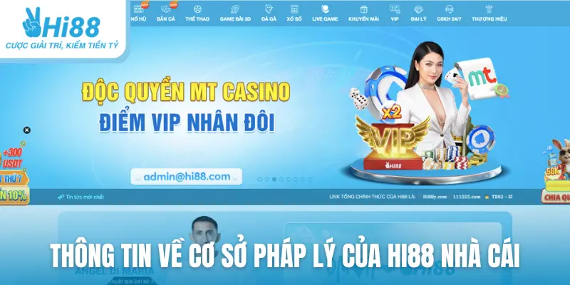 Thông tin về cơ sở pháp lý của HI88 nhà cái